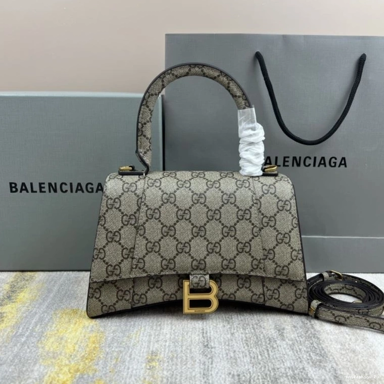 Collaboration - Balenciaga Classic 78722 Bag x Gucci Hourglass Authentic 0804
